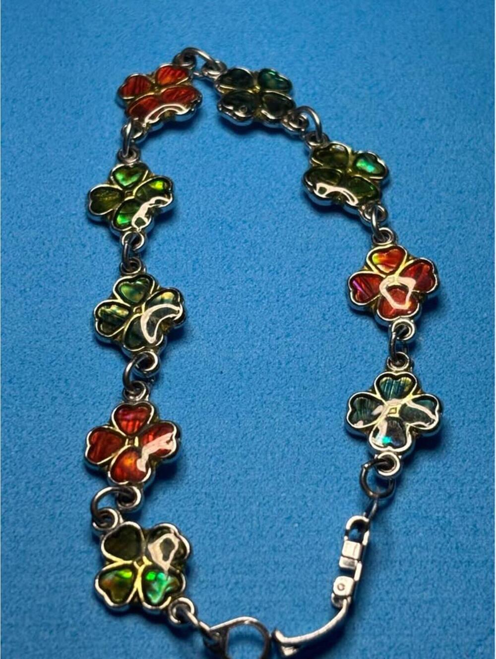 Colorful Clover Charm Bracelet
